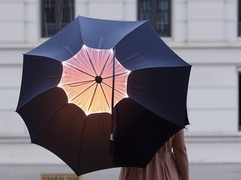 Rain-Sensing Umbrella